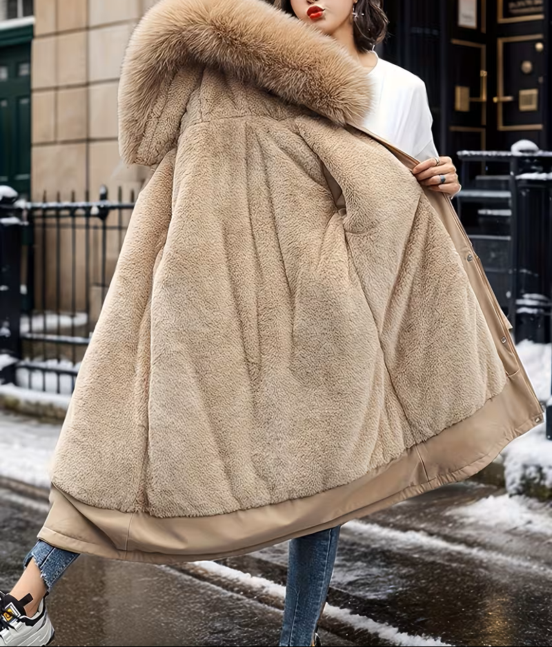 Astrid | Vinterparka med Pelskrave