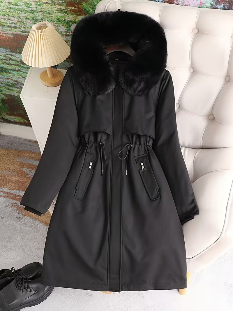 Astrid | Vinterparka med Pelskrave