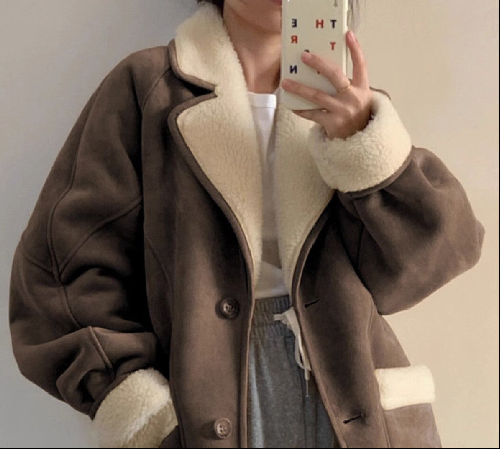 Susanne | Kort ruskindsfrakke