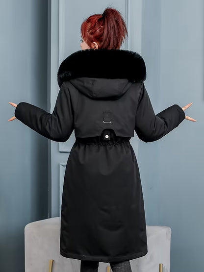 Astrid | Vinterparka med Pelskrave