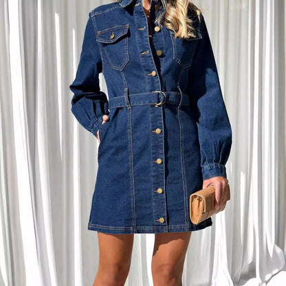 Sigrid | Belted Jeans Dress