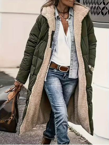 Liva | Let og Varm Hættejakke i Dobbeltstof