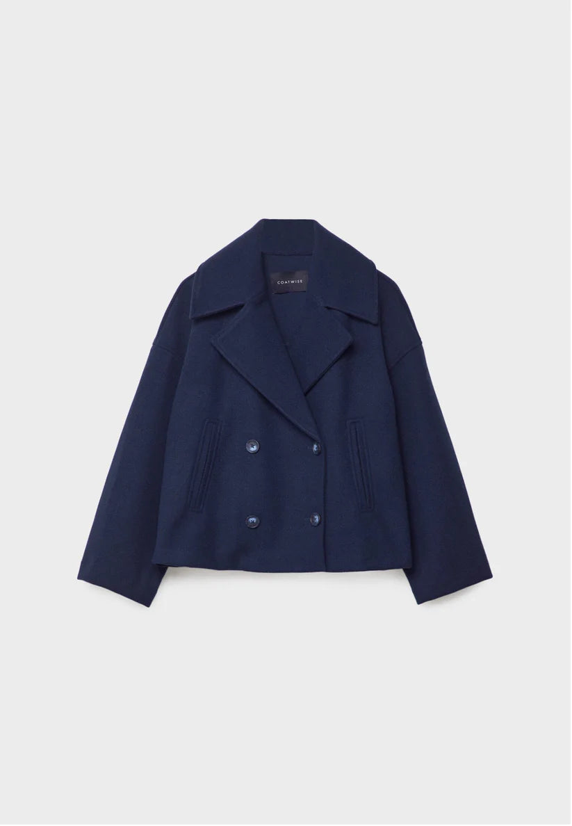 Ingrid | Peacoat i uldlook - Tidløs elegance til vinteren