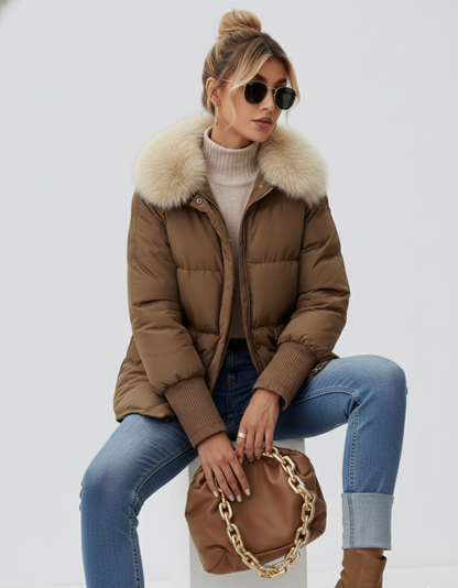 Frida | Brun Vinterjakke