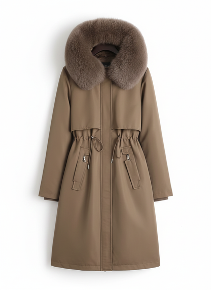 Astrid | Vinterparka med Pelskrave