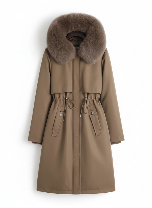 Astrid | Vinterparka med Pelskrave