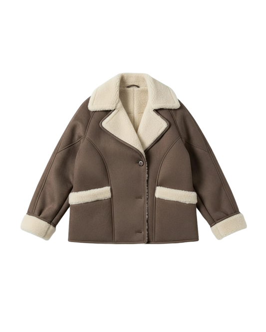 Susanne | Kort ruskindsfrakke