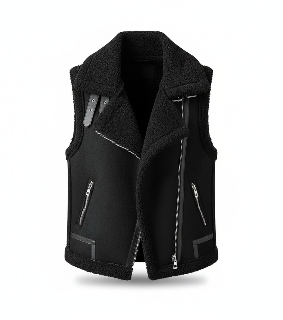 Ida | Ærmeløs jakke med pels