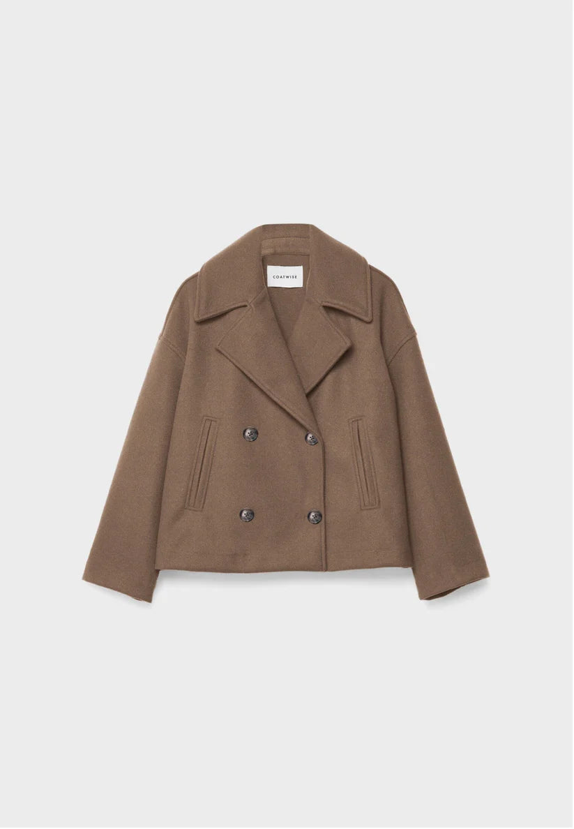 Ingrid | Peacoat i uldlook - Tidløs elegance til vinteren