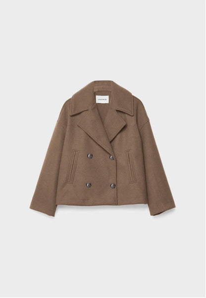 Ingrid | Peacoat i uldlook - Tidløs elegance til vinteren