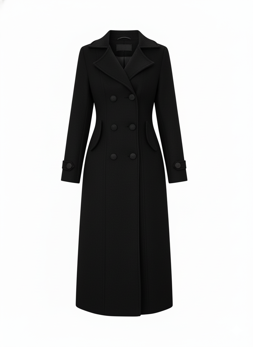 Sofia | Lang Dobbeltrækkede Frakke