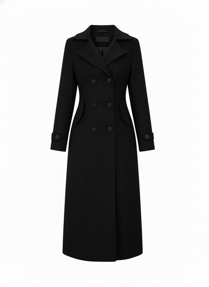 Sofia | Lang Dobbeltrækkede Frakke