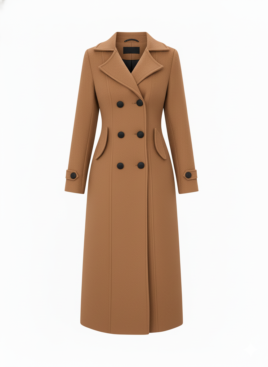 Sofia | Lang Dobbeltrækkede Frakke