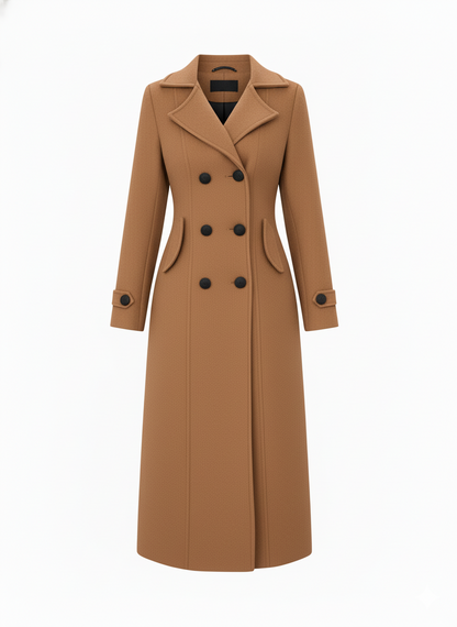 Sofia | Lang Dobbeltrækkede Frakke