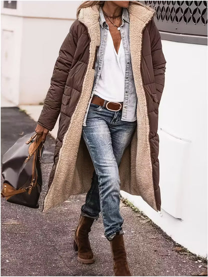 Liva | Let og Varm Hættejakke i Dobbeltstof