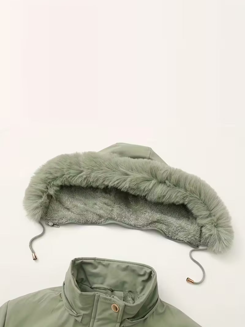 Astrid | Vinterparka med Pelskrave