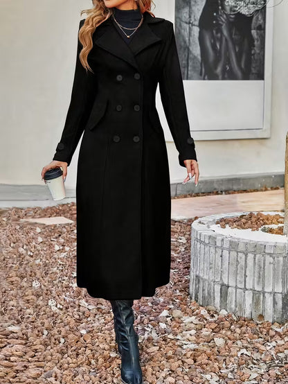 Sofia | Lang Dobbeltrækkede Frakke