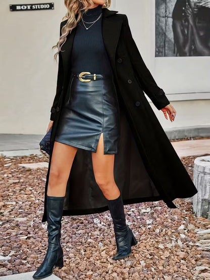 Sofia | Lang Dobbeltrækkede Frakke