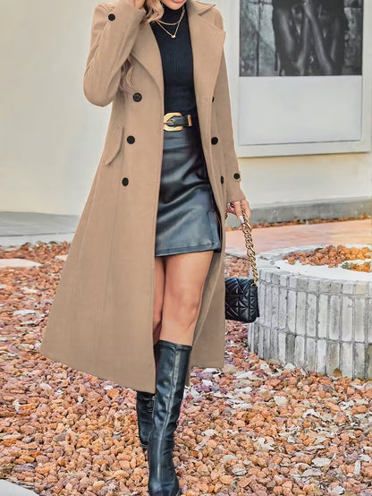 Sofia | Lang Dobbeltrækkede Frakke